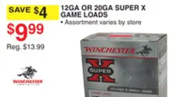 Dunham's Sports WINCHESTER 12GA OR 20GA SUPER X GAME LOADS offer