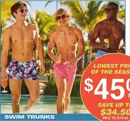 Dunham's Sports SWIM TRUNKS offer