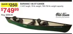 Dunham's Sports OLD TOWN SARANAC 146 XT CANOE offer