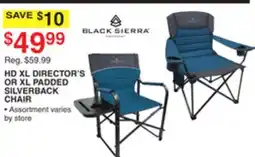 Dunham's Sports BLACK SIERRA HD XL DIRECTOR'S OR XL PADDED SILVERBACK CHAIR offer