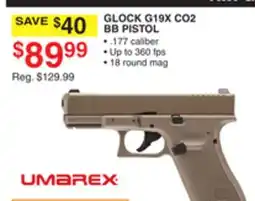 Dunham's Sports UMAREX GLOCK G19X CO2 BB PISTOL offer