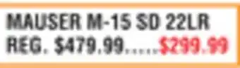 Dunham's Sports MAUSER M-15 SD 22LR offer