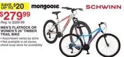 Dunham's Sports MEN'S FLATROCK OR WOMEN'S 26 TIMBER TRAIL BIKE offer