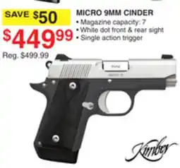 Dunham's Sports KIMBER MICRO 9MM CINDER offer