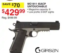 Dunham's Sports MC1911 45ACP UNTOUCHABLE offer