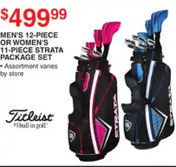Dunham's Sports TITLEIST MEN'S 12-PIECE OR WOMEN'S 11-PIECE STRATA PACKAGE SET offer