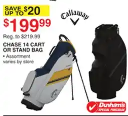 Dunham's Sports CHASE 14 CART OR STAND BAG offer