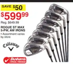 Dunham's Sports CALLAWAY ROGUE ST MAX 5-PW, AW IRONS offer