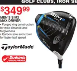 Dunham's Sports MEN'S SIM2 MAX DRIVER offer