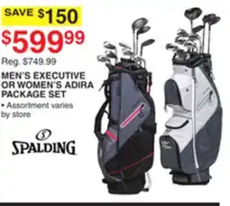 Dunham's Sports SPALDING MEN'S EXECUTIVE OR WOMEN'S ADIRA PACKAGE SET offer