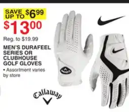 Dunham's Sports CALLAWAY MEN'S DURAFEEL SERIES OR CLUBHOUSE GOLF GLOVES offer
