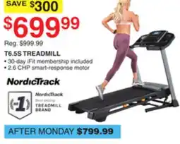 Dunham's Sports NORDICTRACK T6.5S TREADMILL offer