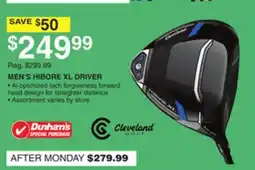 Dunham's Sports CLEVELAND GOLF MEN'S HIBORE XL DRIVER offer