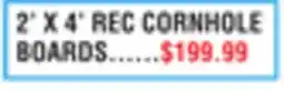 Dunham's Sports ACL 2' X 4' REC CORNHOLE BOARDS offer