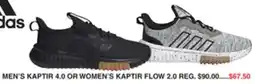 Dunham's Sports ADIDAS MEN'S KAPTIR 4.0 OR WOMEN'S KAPTIR FLOW 2.0 offer