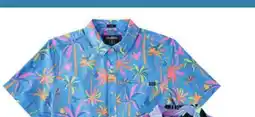 Dunham's Sports BLUE COLORFUL PALMS WOVEN SHIRT offer