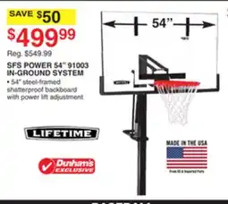 Dunham's Sports LIFETIME SFS POWER 54 91003 IN-GROUND SYSTEM offer