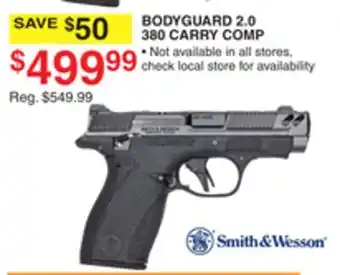 Dunham's Sports SMITH & WESSON BODYGUARD 2.0 380 CARRY COMP offer