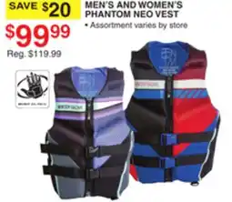 Dunham's Sports BODY GLOVE MEN'S AND WOMEN'S PHANTOM NEO VEST offer