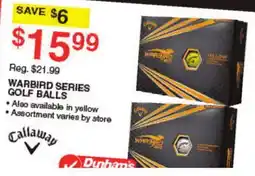 Dunham's Sports WARBIRD SERIES GOLF BALLS offer