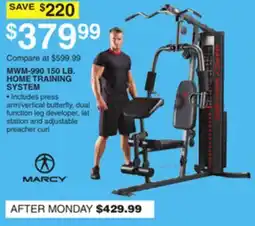 Dunham's Sports MARCY MWM-990 150 LB. HOME TRAINING SYSTEM offer