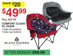Dunham's Sports BLACK SIERRA COMFORT CLOUD XL CHAIR offer