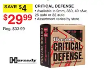 Dunham's Sports CRITICAL DEFENSE offer