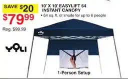Dunham's Sports YOLI 10' X 10' EASYLIFT 64 INSTANT CANOPY offer