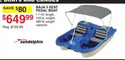 Dunham's Sports BAJA 5 SEAT PEDAL BOAT offer
