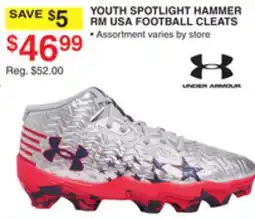 Dunham's Sports YOUTH SPOTLIGHT HAMMER RM USA FOOTBALL CLEATS offer