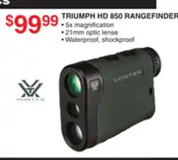 Dunham's Sports VORTEX TRIUMPH HD 850 RANGEFINDER offer
