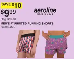 Dunham's Sports AEROLINE MEN'S 4 PRINTED RUNNING SHORTS offer
