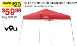 Dunham's Sports YOLI 10' X 10' EXPLORER 64 INSTANT CANOPY offer