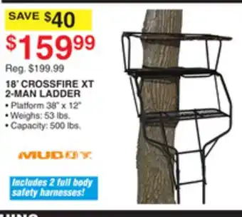 Dunham's Sports MUDDY 18' CROSSFIRE XT 2-MAN LADDER offer