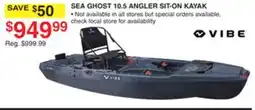 Dunham's Sports SEA GHOST 10.5 ANGLER SIT-ON KAYAK offer