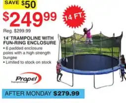 Dunham's Sports 14' TRAMPOLINE WITH FUN-RING ENCLOSURE offer