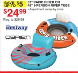 Dunham's Sports BESTWAY 53 RAPID RIDER OR 48 1-PERSON RIVER TUBE offer