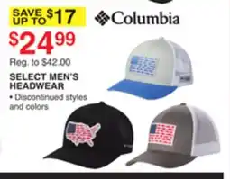 Dunham's Sports COLUMBIA SELECT MEN'S HEADWEAR offer