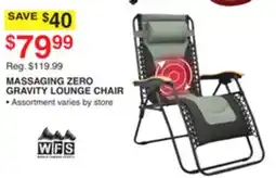 Dunham's Sports MASSAGING ZERO GRAVITY LOUNGE CHAIR offer