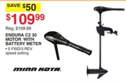 Dunham's Sports MINN KOTA ENDURA C2 30 MOTOR WITH BATTERY METER offer