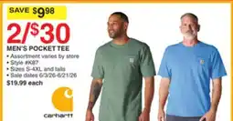 Dunham's Sports MEN'S POCKET TEE offer