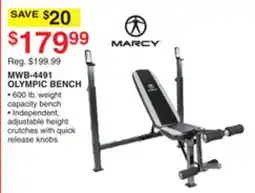 Dunham's Sports MARCY MWB-4491 OLYMPIC BENCH offer
