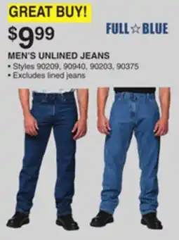 Dunham's Sports FULL BLUE MEN'S UNLINED JEANS offer