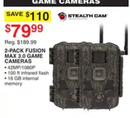 Dunham's Sports 2-PACK FUSION MAX 3.0 GAME CAMERAS offer