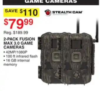 Dunham's Sports 2-PACK FUSION MAX 3.0 GAME CAMERAS offer