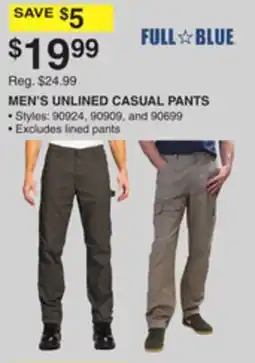 Dunham's Sports FULL BLUE MEN'S UNLINED CASUAL PANTS offer