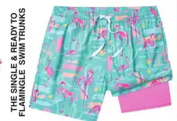 Dunham's Sports THE SINGLE & READY TO FLAMINGLE SWIM TRUNKS offer