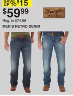 Dunham's Sports WRANGLER MEN'S RETRO DENIM offer