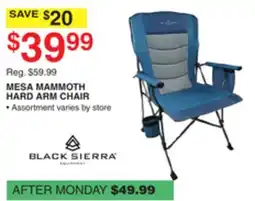 Dunham's Sports BLACK SIERRA MESA MAMMOTH HARD ARM CHAIR offer