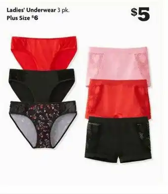 Family Dollar Ladies' Underwear Plus Size offer